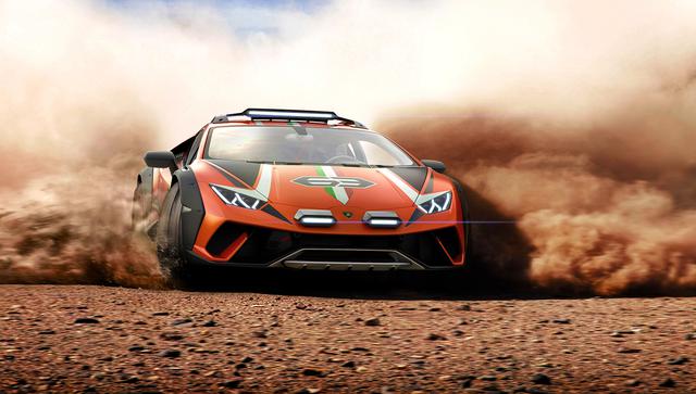 El Lamborghini Huracán Sterrato Concept comparte las prestaciones de un superdeportivo con las capacidades off road de un todoterreno. (Fotos: Lamborghini).