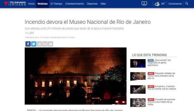El vicedirector del museo, Luiz Fernando Dias Duarte, dijo a Globo noticias que el museo sufría una crónica falta de fondos. | Foto: Telemundo Chicago