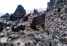 Incendio no afectó estructuras de piedra del Cerro Huasochugo | FOTOS