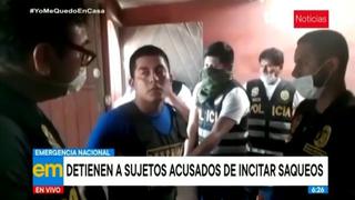 Coronavirus en Perú: Detienen a sujetos acusados de convocar a saqueos