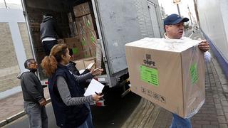 ONPE ya distribuye material electoral en el interior del país