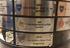 River Plate campeón de la Copa Libertadores: el grosero error en la placa del trofeo