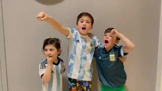 Hijos de Lionel Messi se emocionaron y celebraron el título de Argentina en la Copa América | VIDEO