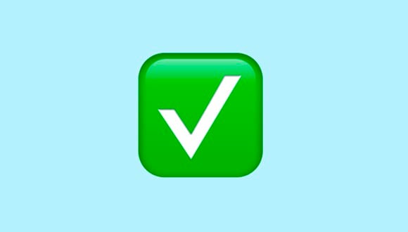 WHATSAPP | Si tu amigo o pareja te mandó el check en fondo verde en WhatsApp, conoce qué significa este emoji. (Foto: Emojipedia)