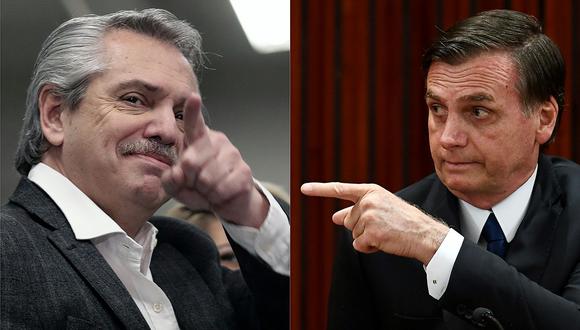Alberto Fernández trata de darle tranquilidad a Jair Bolsonaro para acabar con la confrontación. (Foto: AFP)