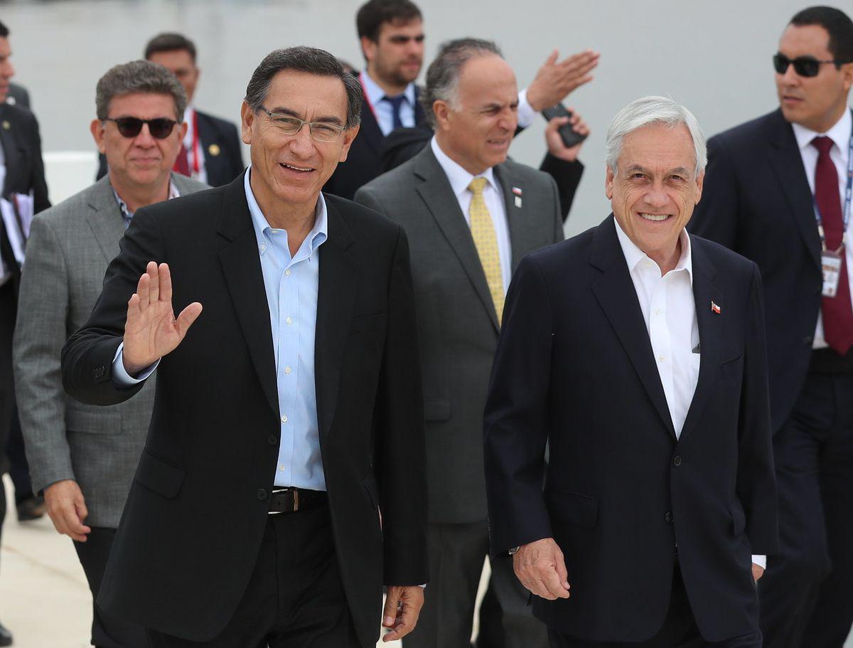 Presidentes Martín Vizcarra y Sebastián Piñera descataron el buen nivel de las relaciones bilaterales (Foto: Presidencia)