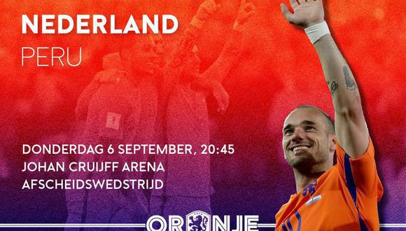 Holanda le rendirá un espectacular homenaje a Wesley Sneijder en la previa del partido contra Perú. "Poder decir adiós jugando con un equipo al que quiero, en un estadio que quiero y una ciudad que quiero", expresó. (Foto: @KNVB)