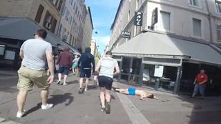 Hooligans rusos grabaron con GoPro el salvaje ataque a ingleses
