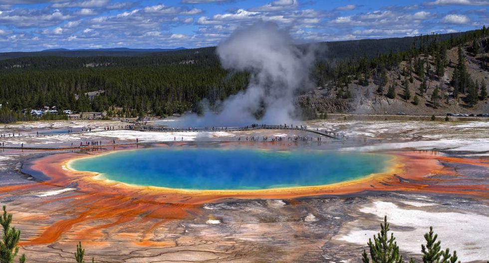 La caldera de Yellowstone mide aproximadamente 55 × 72 kilómetros​. (FOTO: iStock).