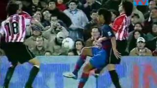 YouTube: Ronaldinho y la jugada que asombró al Camp Nou