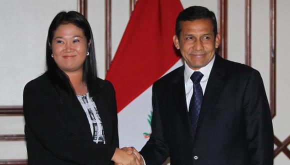 Keiko Fujimori y Ollanta Humala disputaron la Presidencia de la República en las elecciones de 2011. El nacionalista ganó en la segunda vuelta. (Foto: Luis Choy | Archivo El Comercio)