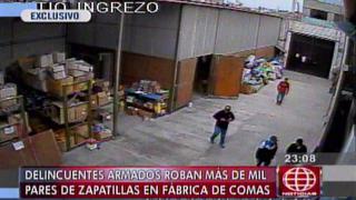 Comas: ladrones roban más de mil pares de zapatilla de fábrica