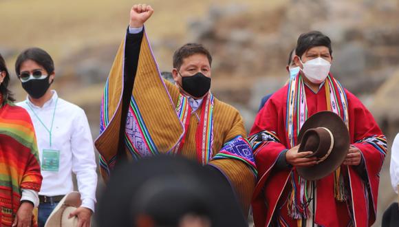 Bellido aseguró en Cusco: "Hermanos y hermanas, si no hay reforma agraria, si el Congreso no la aprueba, devolveremos a cada uno de los congresistas a sus pueblos”. (Foto: PCM)