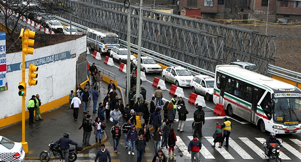 Cerrarán un carril de Av. Universitaria por obras en puente Bella Unión. (Foto: Andina)