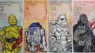 Venezuela: devaluación del bolívar hecha arte en billetes