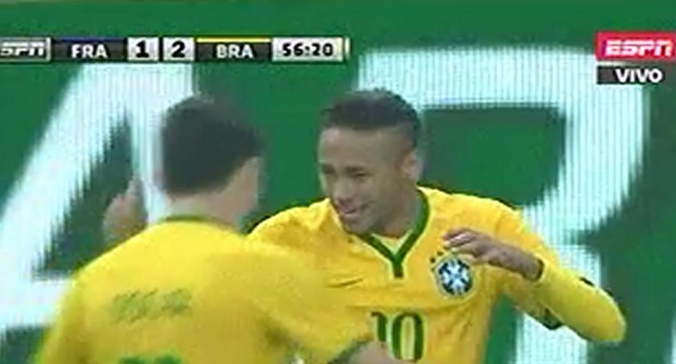 Neymar le da vuelta al resultado y Brasil derrota a Francia. (Foto: Captura)