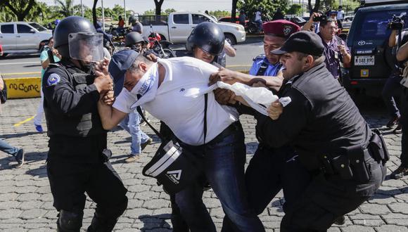 Diversas entidades internacionales se pronunciaron en contra de las represiones durante una marcha contra el gobierno de Ortega. (Foto: AFP)