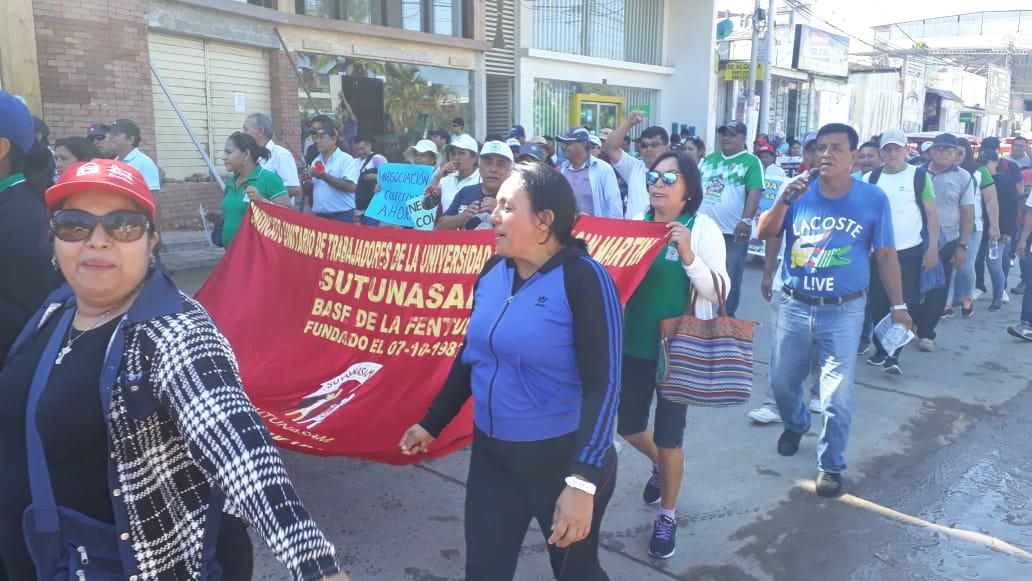 Marcha en San Martín. (Foto: Hugo Anteparra)