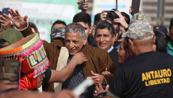 El etnocacerista Antauro Humala salió en libertad el sábado 20 de agosto tras acogerse a la figura de la redención de pena. (Foto: Julio Reaño / @photo.gec)