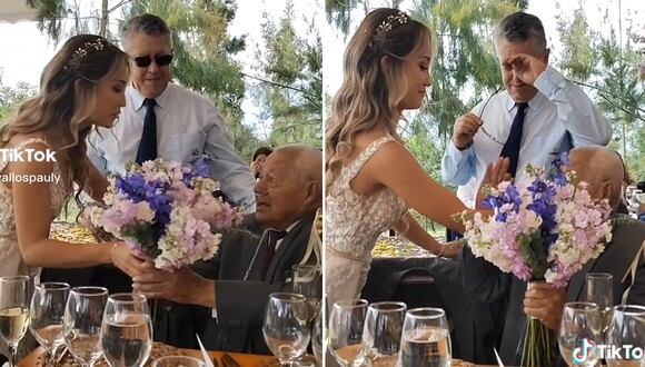 El padre de la novia no pudo contener las lágrimas. | FOTO: @cevallospauly / TikTok