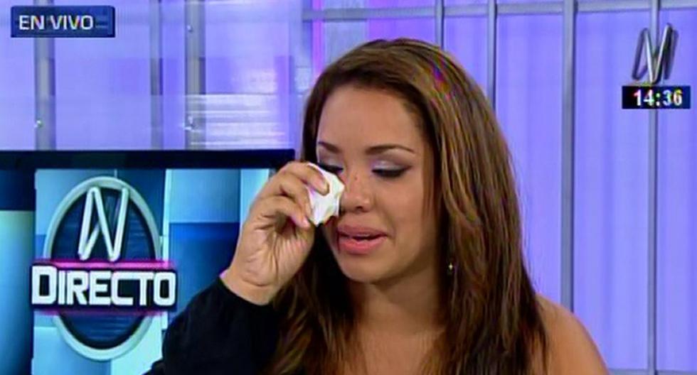 Mirella Paz lloró durante entrevista al hablar de su peso. (Foto: Captura Canal N)