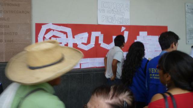 Instalaron mural para llamar a la paz entre Perú y Chile - 1