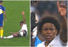 Willian sufrió dura lesión en el brazo, pero no quería dejar el Boca vs. Corinthians | VIDEO