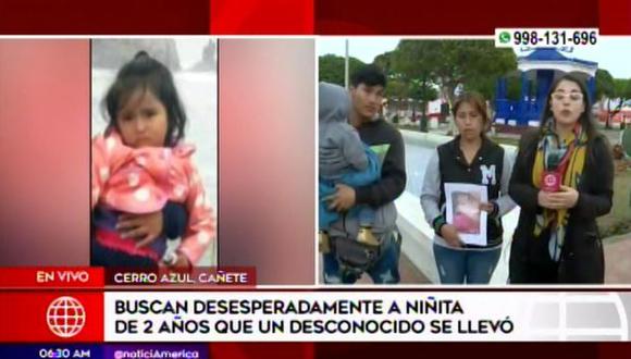 La repentina desaparición de Xoana hizo que todos los pobladores se solidaricen con la familia. (Foto: Captura/América Noticias)