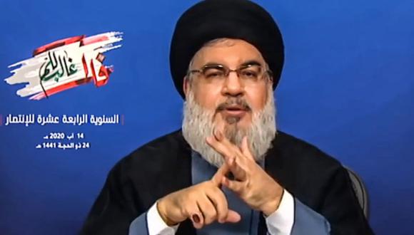 El jefe de Hezbolá libanés proiraní, Hassan Nasrallah, afirmó el domingo que su movimiento mataría a un soldado israelí por cada miembro de su formación muerto por Israel. (AFP).