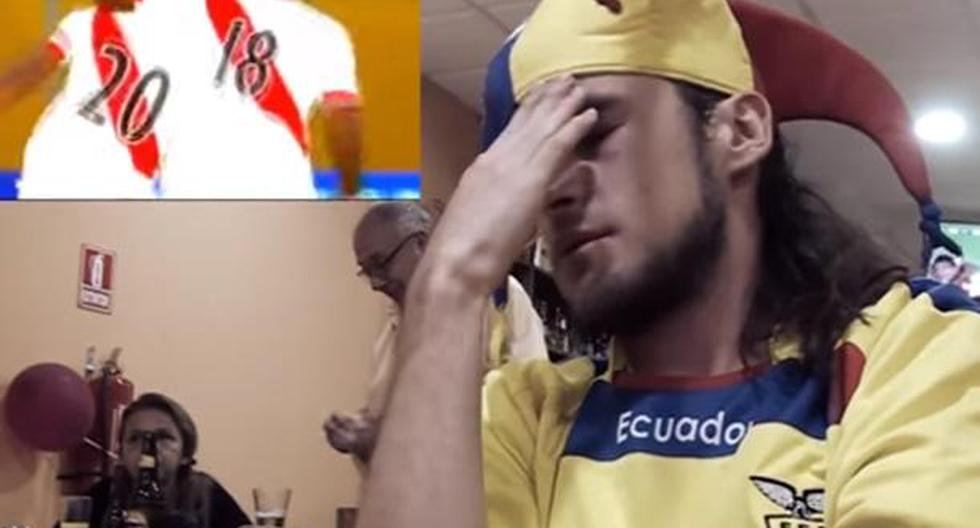 Lo que uno se encuentra en YouTube. Un hincha ecuatoriano decidió ir a ver a su selección ante Perú, pero se llevó una desagradable sorpresa. (Foto: Captura - YouTube)