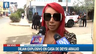 San Juan de Lurigancho: presuntos extorsionadores dejan explosivo en casa de bailarina Deysi Araujo | VIDEO