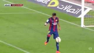 Con este 'taquito', Neymar anotó el tercer gol del Barcelona