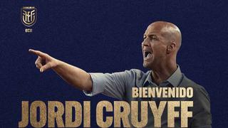 Selección de Ecuador: Jordi Cruyff fue oficializado como nuevo entrenador del ‘Tri’