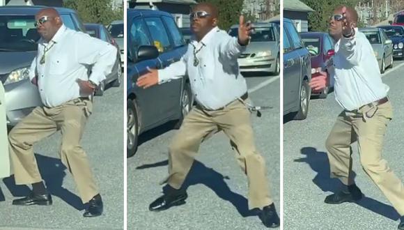 Un conductor decidió ponerse a bailar en la calle antes de molestarse por el tráfico pesado de su ciudad. (Foto: Erin Konheim Mandras en Facebook)