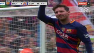 Lionel Messi y un espectacular gol de tiro libre ante Espanyol