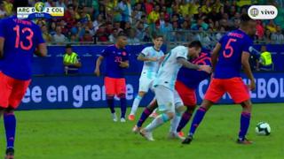 Argentina vs. Colombia: Lerma recibió tarjeta amarilla tras agredir con terrible manotazo a Messi | VIDEO