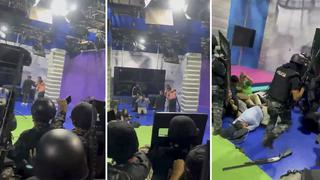 Ecuador: momento exacto en que capturan a los sujetos que irrumpieron en canal de TV