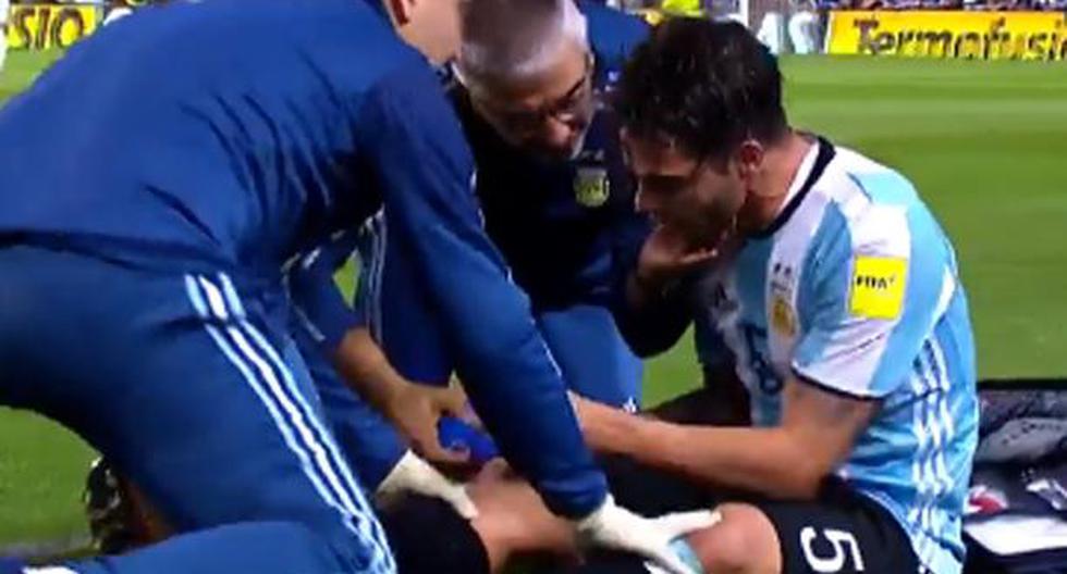 Fernando Gago se rompió los ligamentos cruzados en el Perú vs Argentina | Foto: Captura