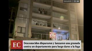 Surco: cámaras captaron ataque con granadas contra departamento