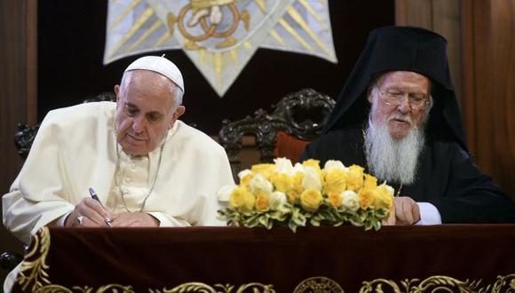 Papa Francisco y patriarca ortodoxo firman declaración conjunta