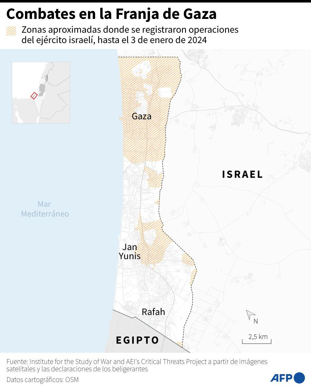 The war in Gaza on January 3, 2024. (AFP).