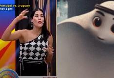 Gianella Neyra se equivoca en vivo y llama “fantasmita” a la mascota de Qatar | VIDEO