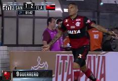 Guerrero marcó gol para la clasificación de Flamengo a las semifinales de la Copa de Brasil