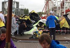 Escocia: diez heridos tras descarrilarse vagón de una montaña rusa