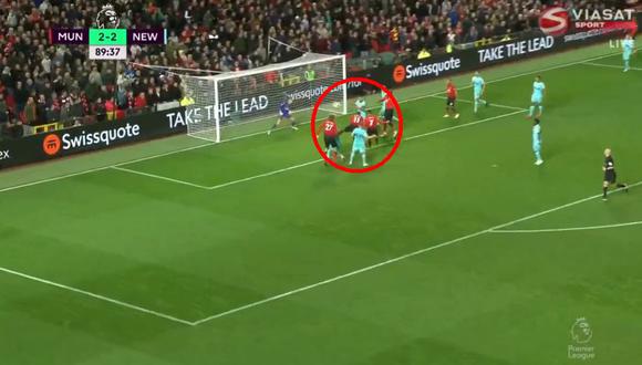 Manchester United vs. Newcastle: Alexis Sánchez y el gol para el 3-2 con el que salvó a Mourinho. (Foto: captura)