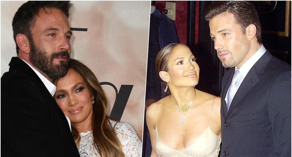 Ben Affleck y Jennifer Lopez, la misma pareja con 20 años de diferencia. (Foto: AFP)