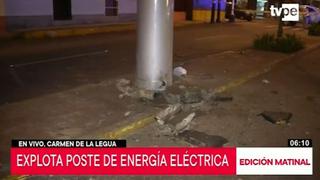 Carmen de La Legua: explosión de poste de alta tensión habría causado apagón en varios distritos