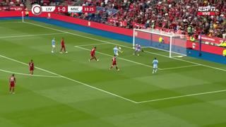 Haaland falló un gol frente al arco: se equivocó al definir ante Liverpool | VIDEO