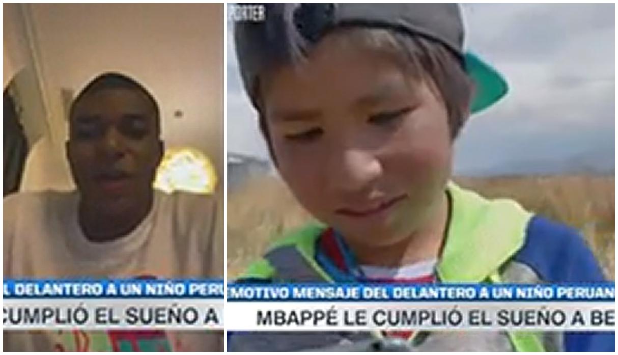 Kylian Mbappé envió saludos a niño peruano (Canal +)