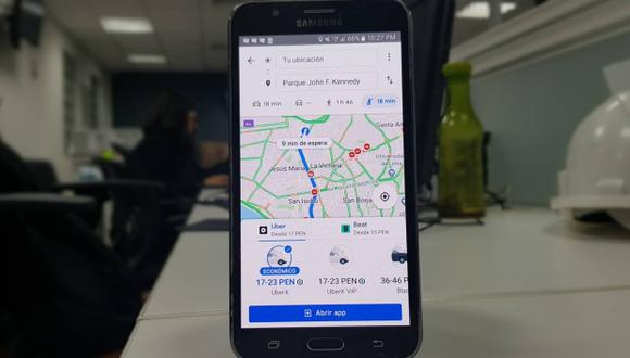 Google Maps te ayuda a pedir un taxi desde la misma aplicación.